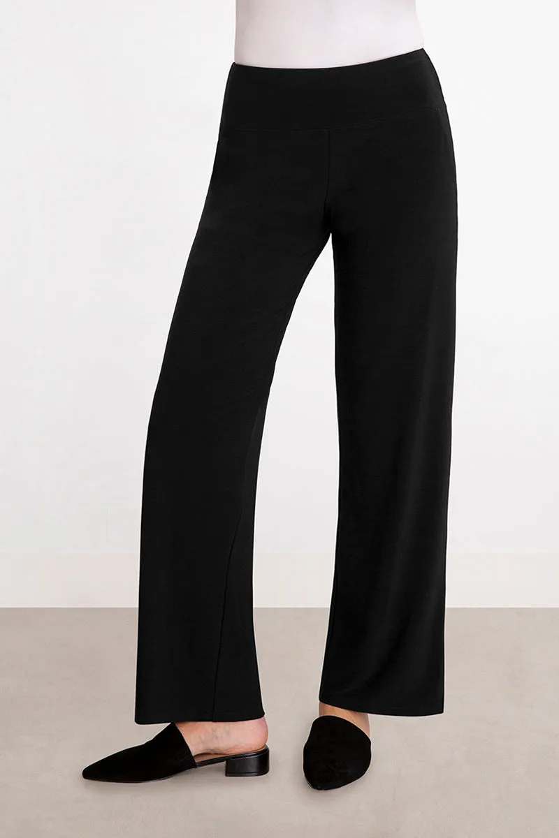 Straight Leg Ankle Pant | Black