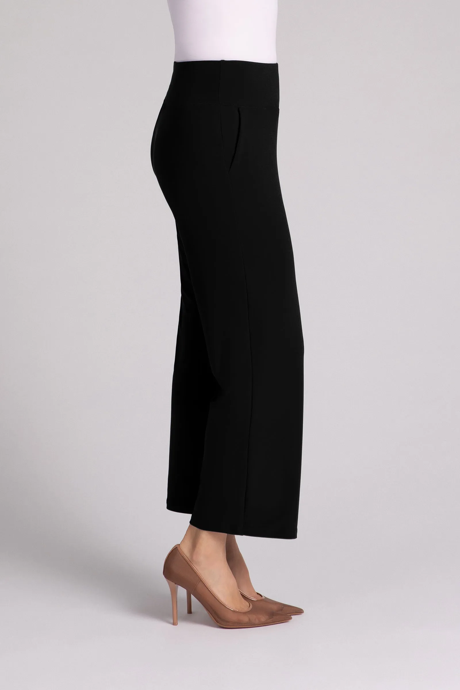 Straight Leg Ankle Pant | Black