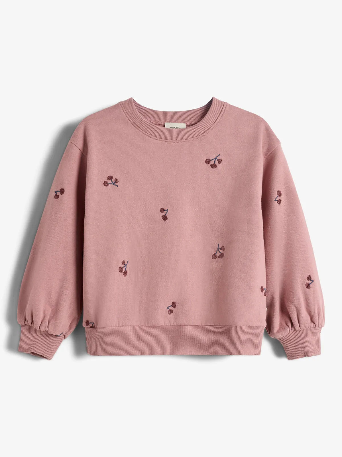 Sweatshirt w. Embroidery - Kids - Dusty Rose