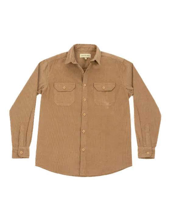 Tan Corduroy Shacket