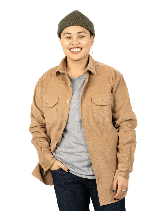 Tan Corduroy Shacket