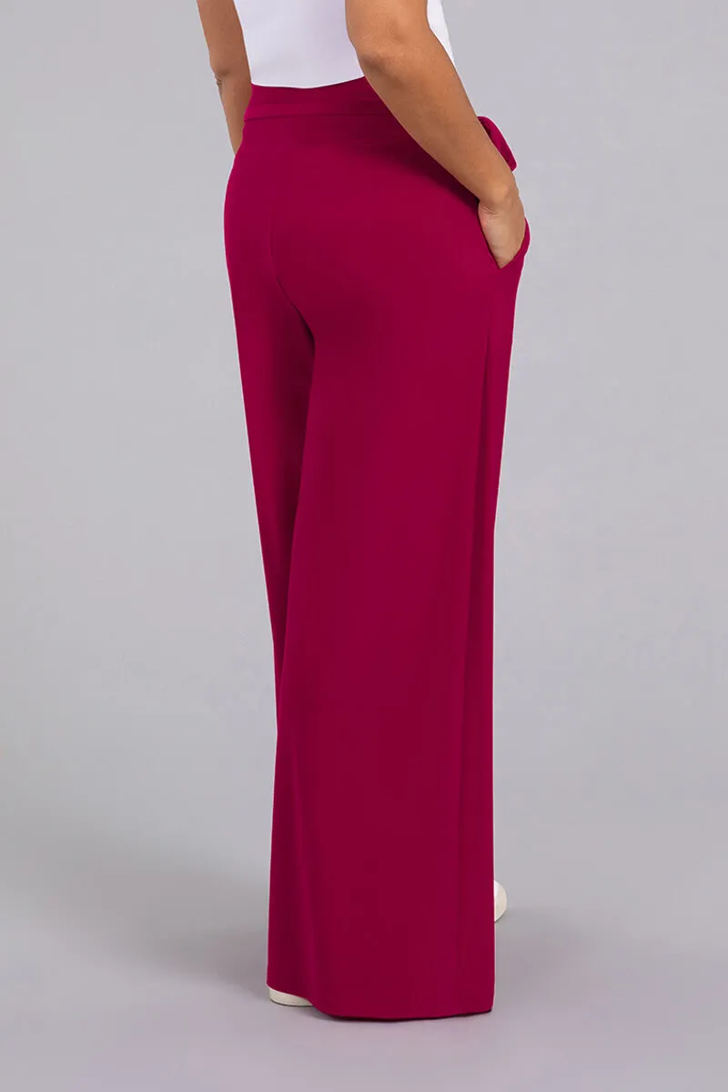 Wide Leg Trouser | Magenta