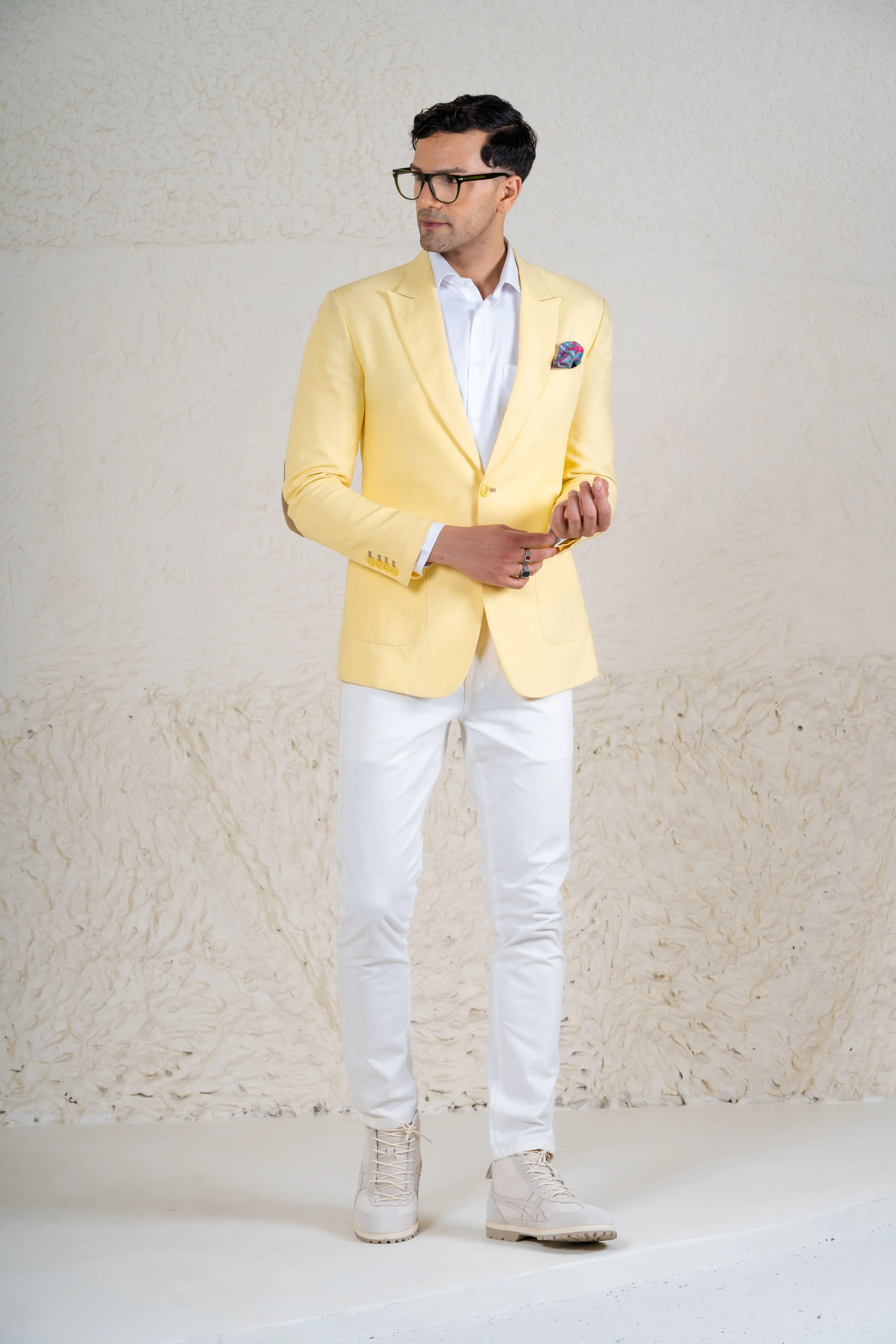 Yellow Linen Blazer